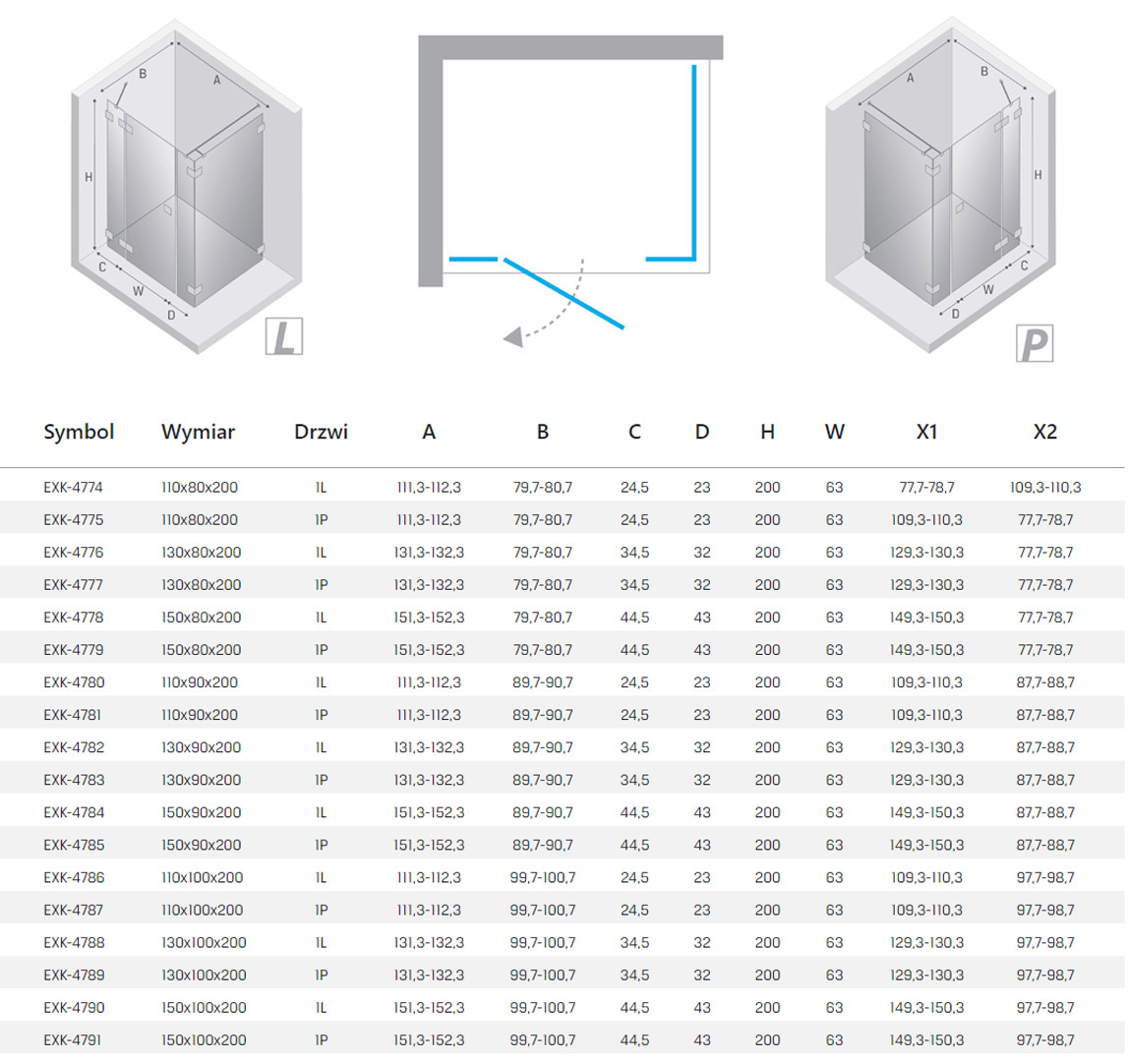 New Trendy Eventa kabina rysunek techniczny